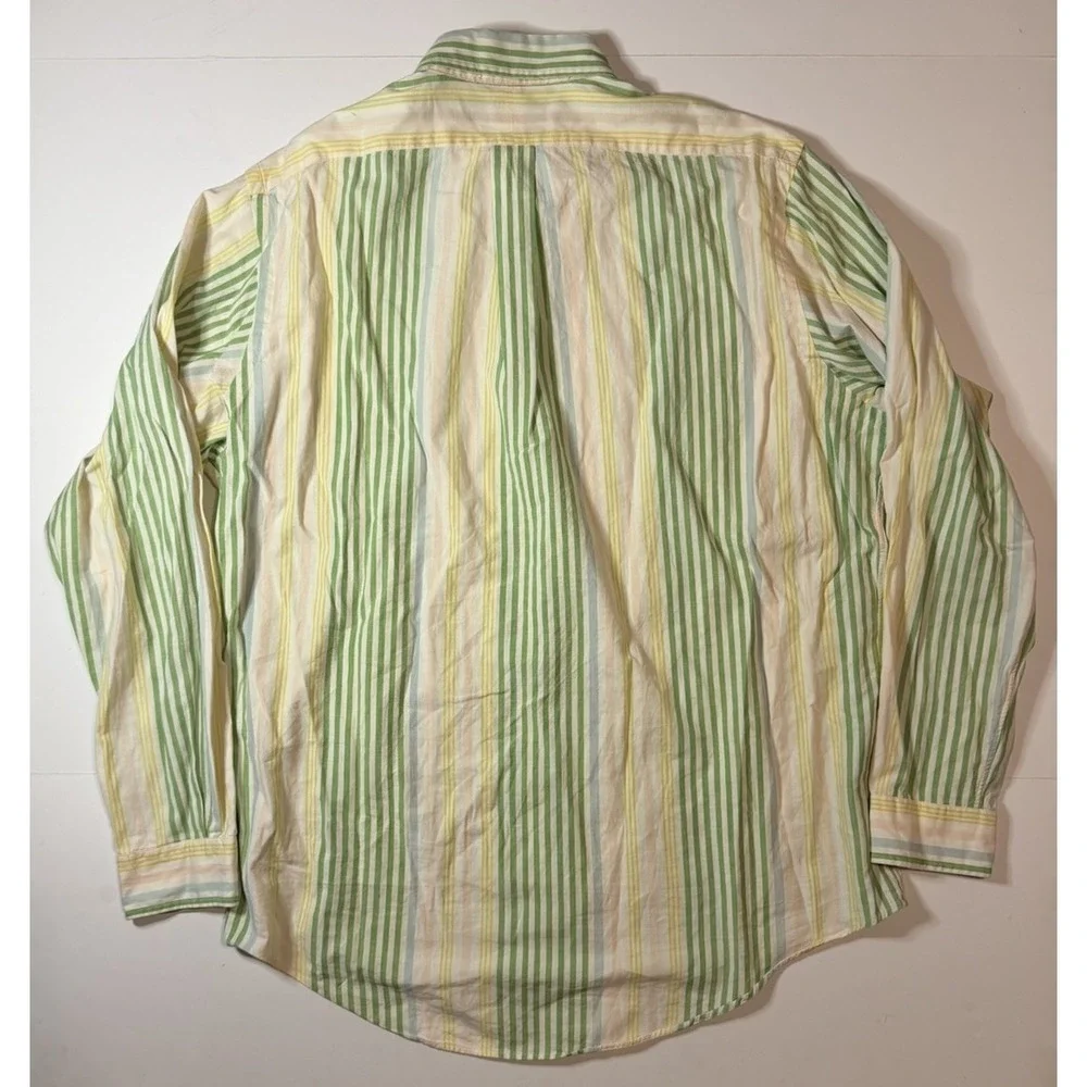 VTG 70s Polo Ralph Lauren Striped Rugby Longsleeve Shirt Size Large
